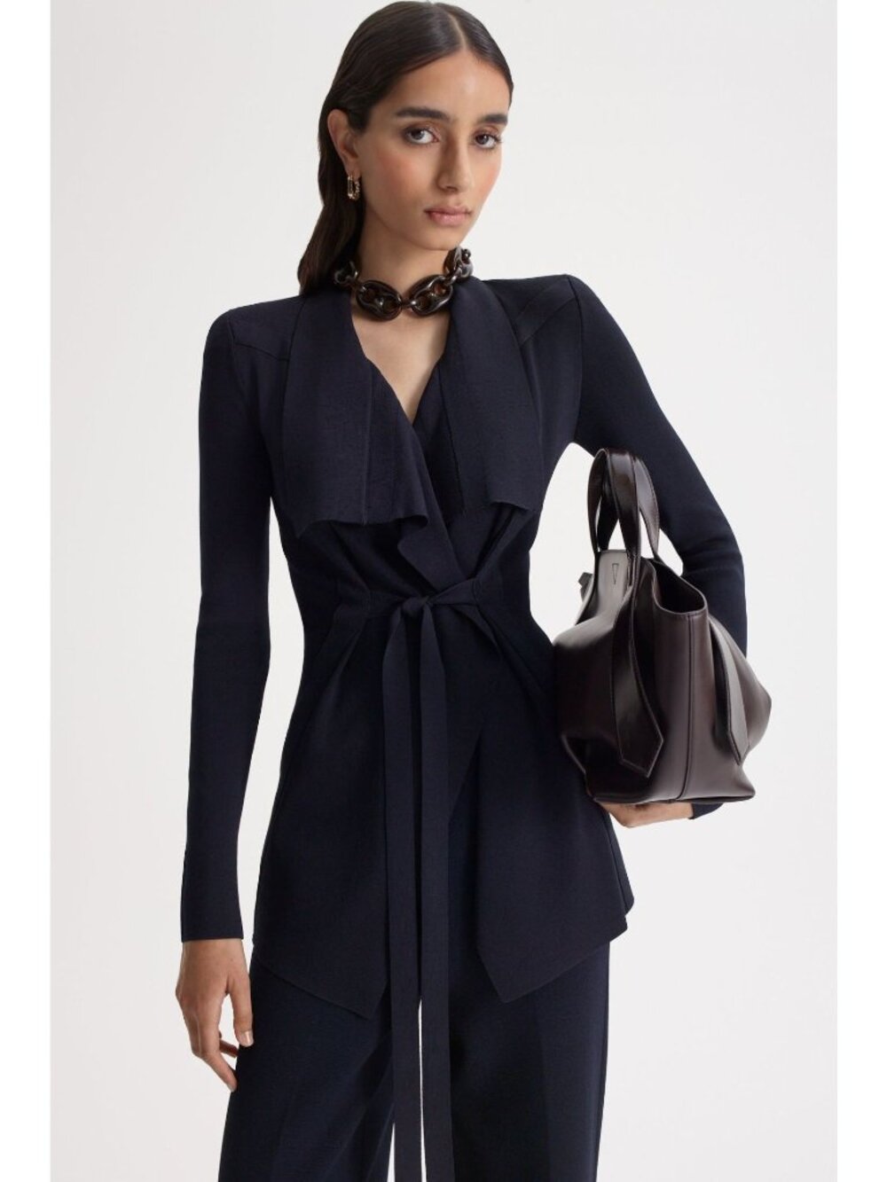 Scanlan Theodore Sateen Knit Jacket Navy Medium